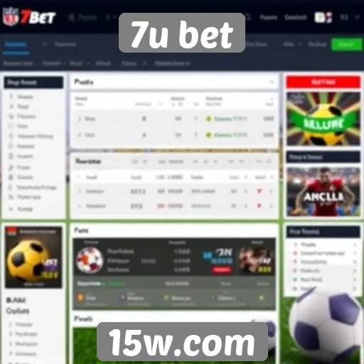 Interface do usuário no site 7u bet